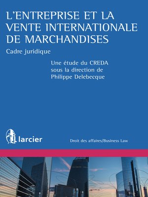 cover image of L'entreprise et la vente internationale de marchandises